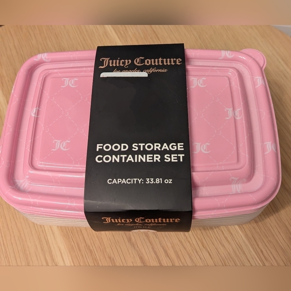 NWT Juicy Couture Food or Anything Storage Container Set